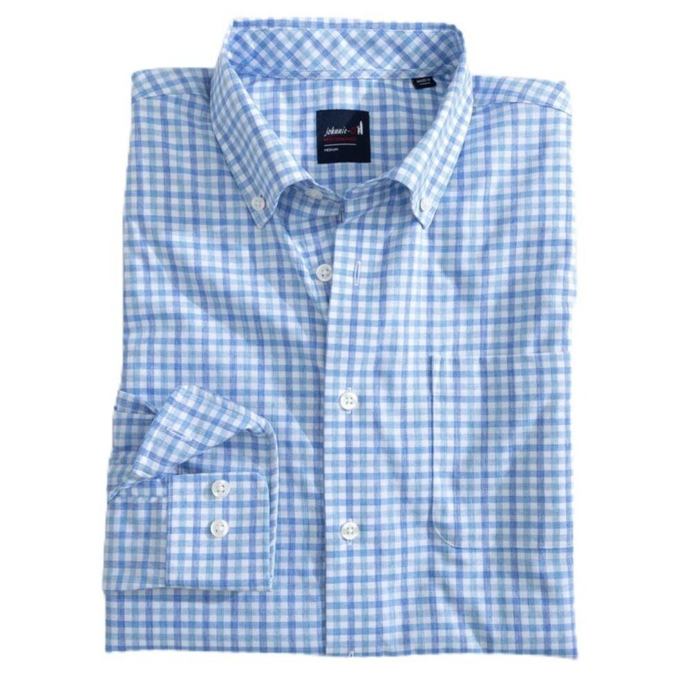 johnnie-O Rylen Performance Button Up Shirt Tahitian/L, Size: L